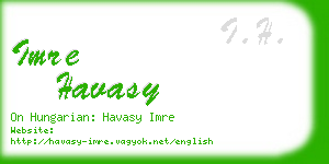 imre havasy business card